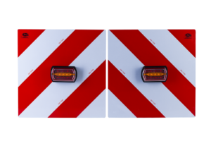 ZPR 3020 (8.2.2) Kit de feux à LED 12/24 V avec panneau pour charges hors gabarit, avec prise et connecteur Superseal